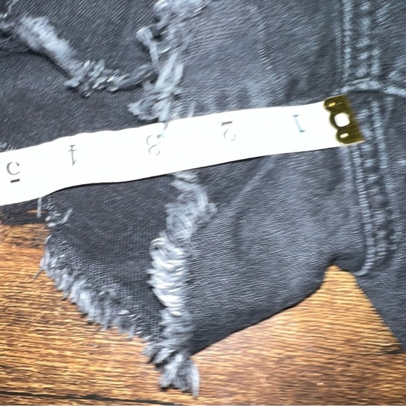 Aerie Daydream Denim Short Black Size Medium Distressed Soft Comfy - Picture 11 of 12